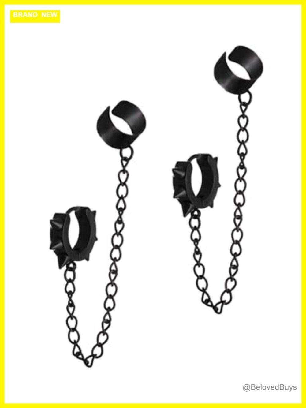 Stainless Steel Spike Ear Cuff Gothic Punk Jewelry for Women